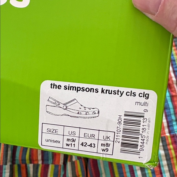 CROCS Pink Clogs with Blue Accents and Fun Charms size men 9 women’s 11 new - Picture 14 of 15